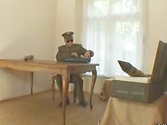 Aletta Ocean in army uniform fucks a real bomb