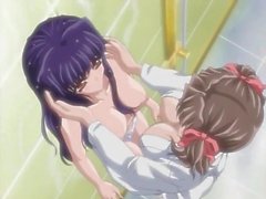 Erotic lesbian anime sex in the shower