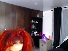 Sexy Redhead with Perfect Boobs and Nipples on Live Ca more