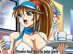 Busty anime babe gets penetrated