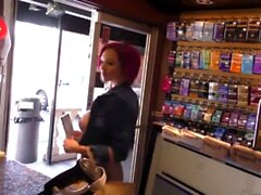 Kinky tattooed Anna Bell Peaks gives handjob & blowjob