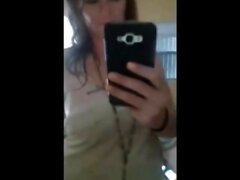 Hot white chick show her body on Periscope