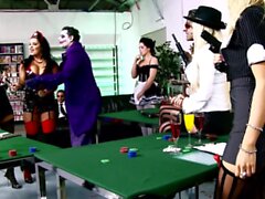 The Joker Porn Parody Group Sex with 4 perfect Teen Girls