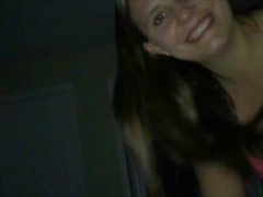 Hot gal sucking his cock and balls - POV