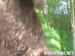 Rachel Roxxx sucking and fucking the rod from a freakin gorilla