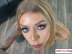 Watch Karma Rx take her mouth and pussy full of dick