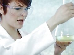 Lesbian Scientist Experiments with Pussy