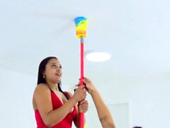 Fit Latina Lesbians Stretch Ass With Toys