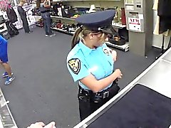 Busty Police woman loves huge fat cock