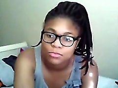 Ebony Geek Masturbating