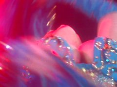 Blond big tits stripper masturbates with toys