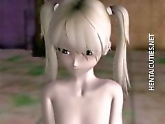 Sexy blond 3D hentai girl finger pussy