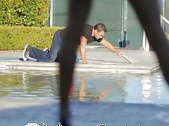 PureMature - Sexy Milf has her pierced pussy pounded by the pool boy