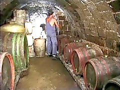 Olga East in wine cellar