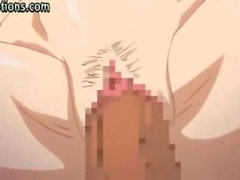 Big meloned anime takes a cock