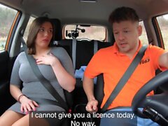 Fake Driving School big natural boobs bouncing