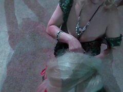 Busty blonde sluts sucking dicks at a swinger party