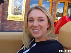 Busty Blonde Gets Picked Up By Porn Agent!