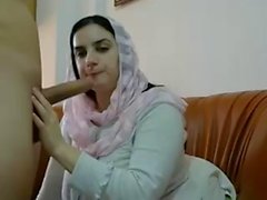 Amateur Pakistani chick with big tits sucks dick on cam