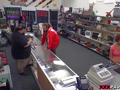 Curvy busty ebony smashed by pawn dude