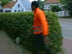 Elena Nikulina fucking the garbage man Interracial porn