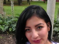 Young Latina newbie oiled up and POV banged deep