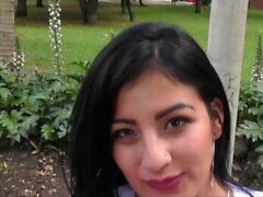 Young Latina newbie oiled up and POV banged deep