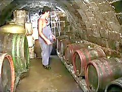 BBW fucking in the cellar