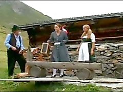 Blonde gives a blowjob in the swiss mountains