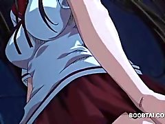 Superb hentai brunette pussy licked and fucked in bed