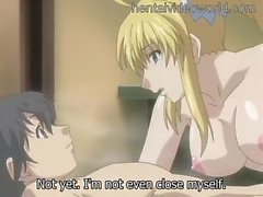 Tit fucked hentai blonde banged in her slutty pussy