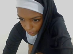 busty black nun masturbates creamy orgasm deep anal