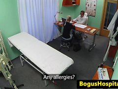 Busty hospital babe pussypounded by doctor