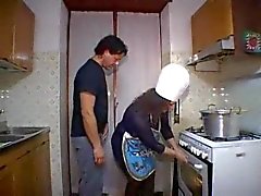 Sex in kitchen turns into an orgy