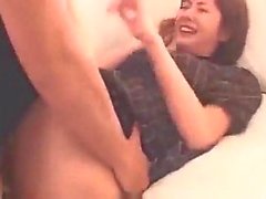 Busty Japanese gets hairy twat rammed
