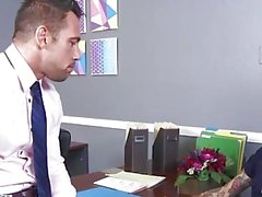 Pink haired office babe Anna Bell Peaks fucking