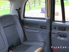 Cheating girlfriend anal in fake taxi