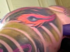 Tattooed ho gets rammed