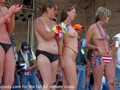 Naked schoolgirls, festival