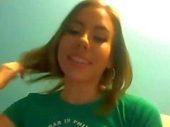Gorgeous Irish teen plays with natural tits