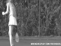Taylor Vixen tells the story of her fucking a hot Tennis redhead