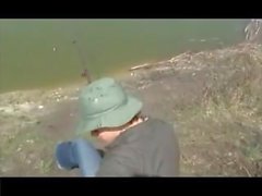 Quick fuck while fishing