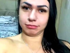 Chubby Brunette Big Boobs Dildo Masturbation