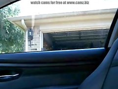 Hot Blonde Washes Car & a mp Toys Ass On Cam Big Boobs