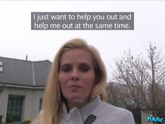 Public Agent Blonde MILF with Big Boobs Fucks a Stranger for Cash