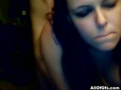 Hot chubby scene girl fucks with her boyfriend in front of webcam