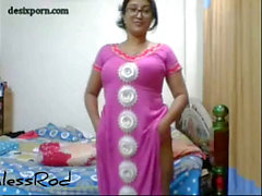 Indian wife with big tits horny solo cam action